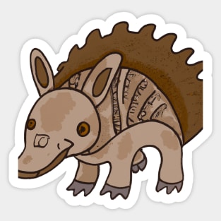 Cute Armadillo Drawing Sticker